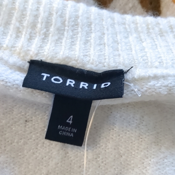 Torrid Raglan‎ Short Sleeve Sweater Striped 4X Plus Size Multicolor NWT!!! - Picture 7 of 11